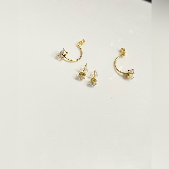 Two in one Earring-stud and loop - Picture 3 of 4